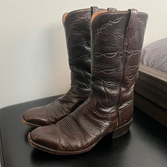 Lucchese | Shoes | Lucchese Mens Smooth Ostrich Boots In 